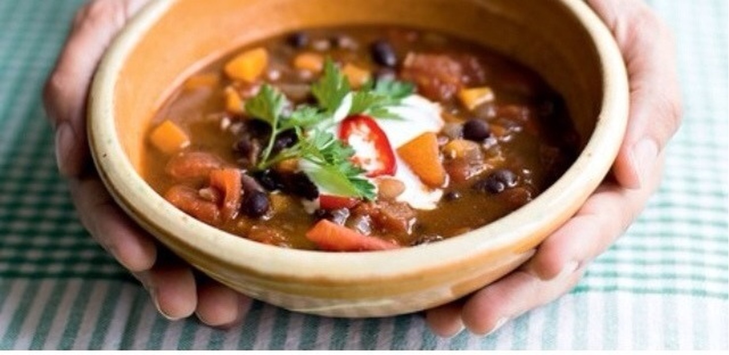 Chocolate, chilli and black bean soup