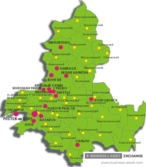 Карта ростовской области с районами подробная